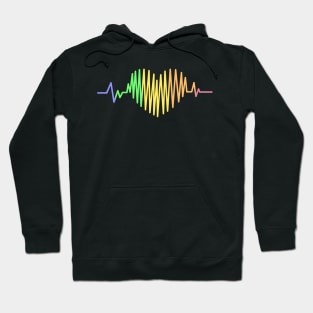 Pride Heart Beat Pulse LGBTQ Community Pride Month Rainbow Hoodie